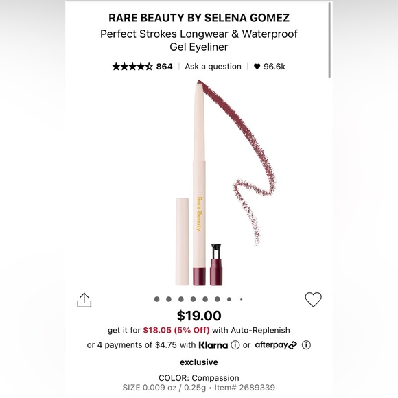 Rare Beauty by Selena Gomez Eyeliner - Picture 1 of 6